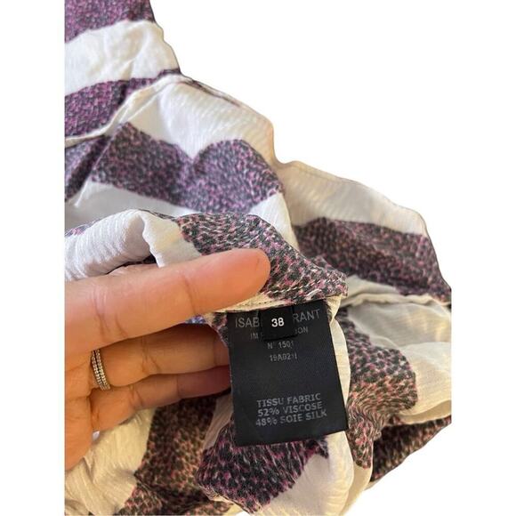 Isabel Marant Purple and White Midi Skirt - Picture 13 of 14